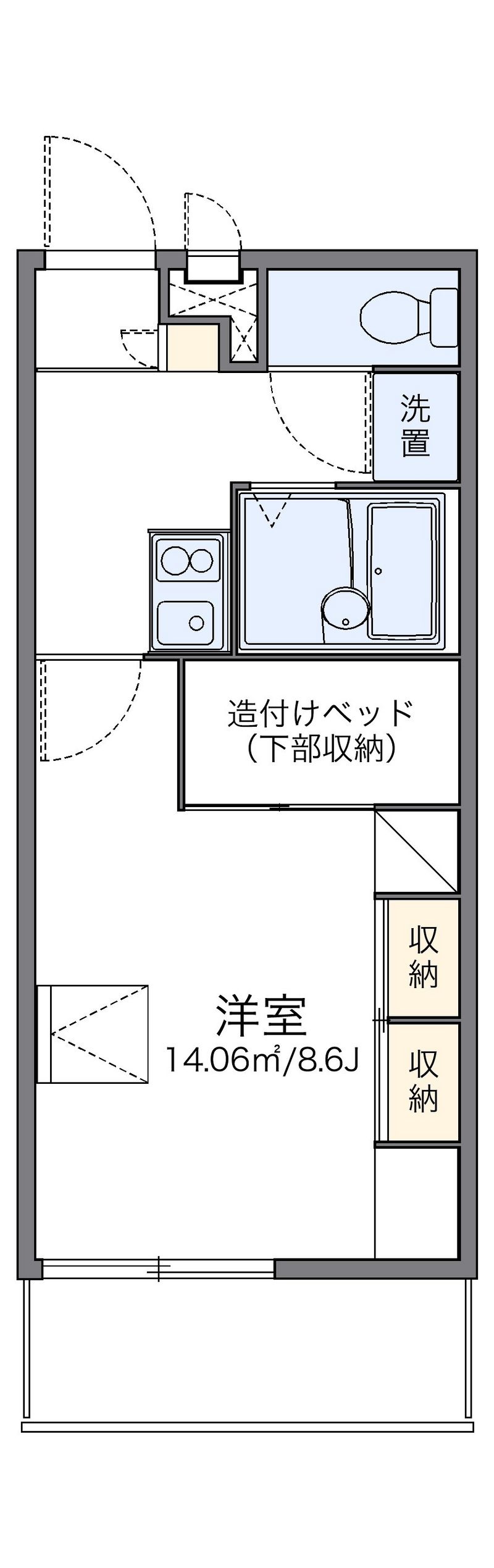 レオパレス東今宿 間取図