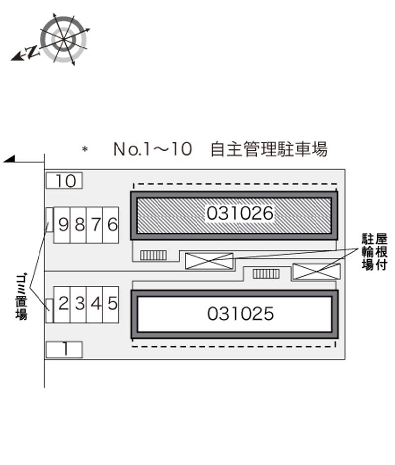レオパレスヴィルヌーブ川崎Ｂ 配置図