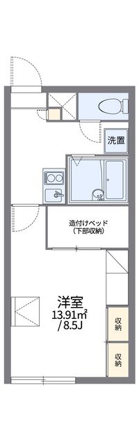 レオパレスバンフィー 間取り図