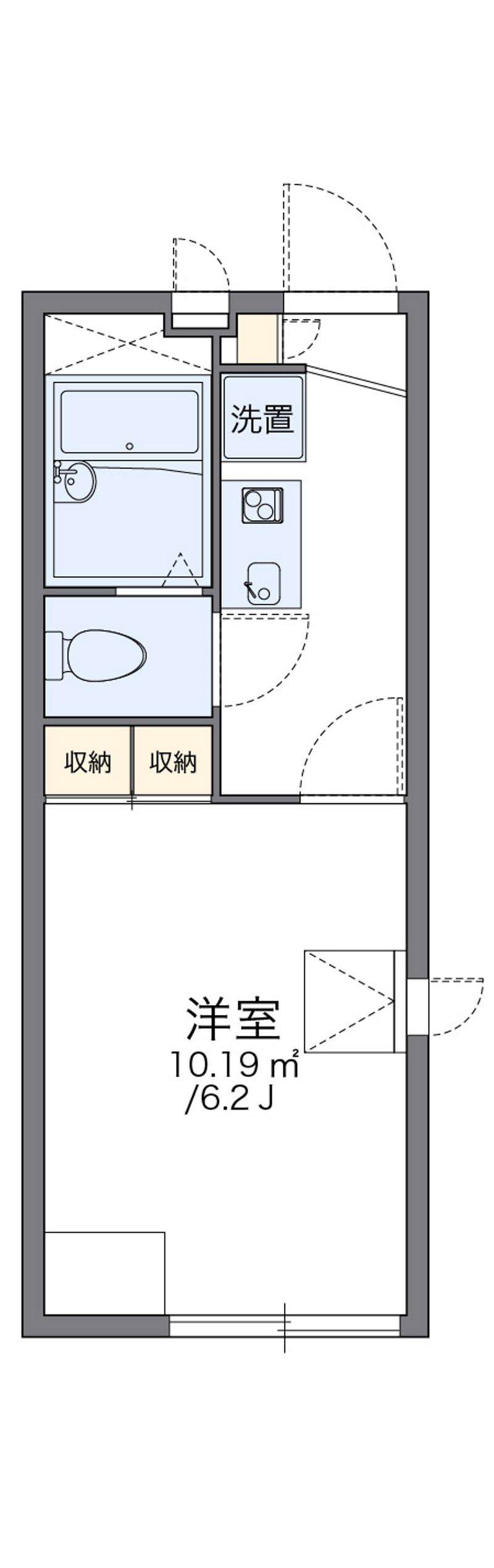 レオパレスハーバー東出町 間取り