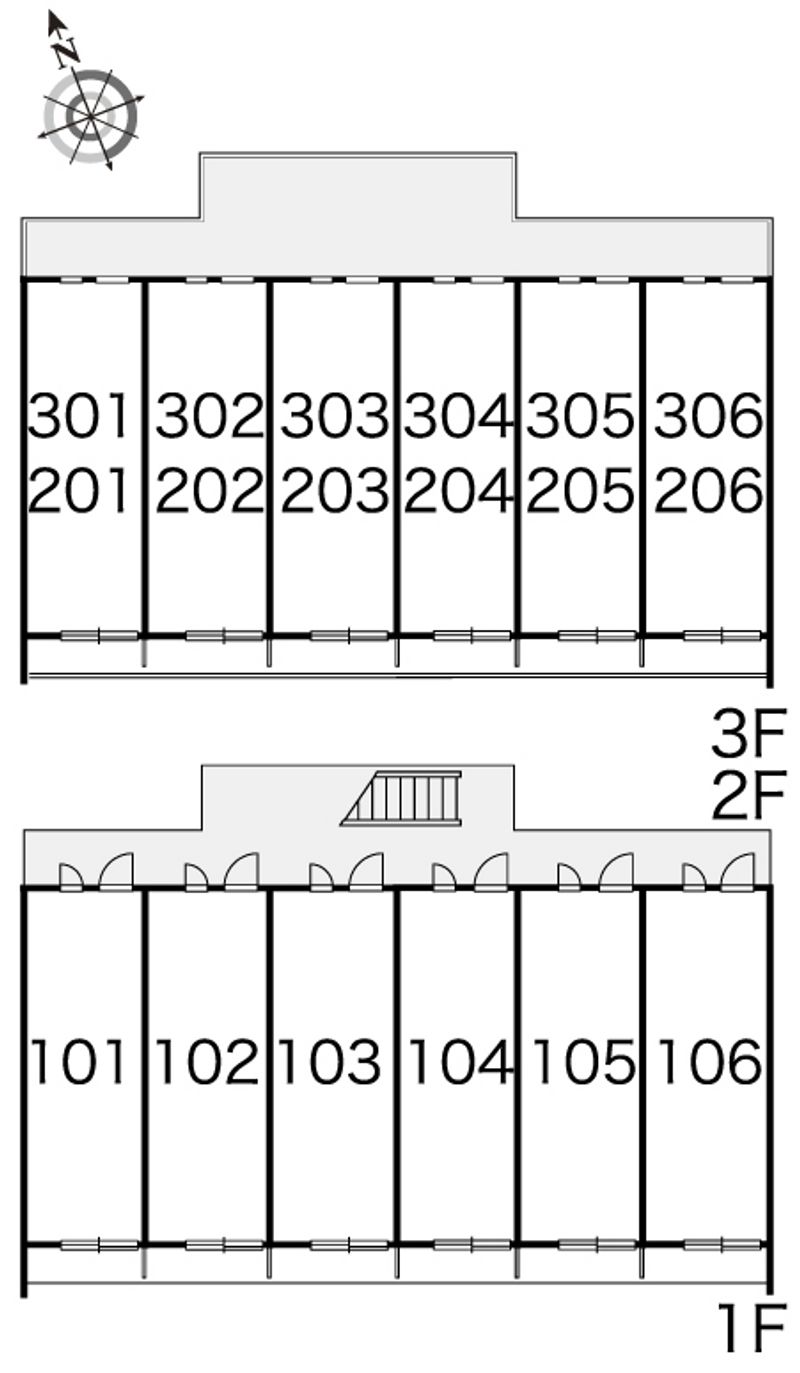レオパレスピースフル 間取配置図