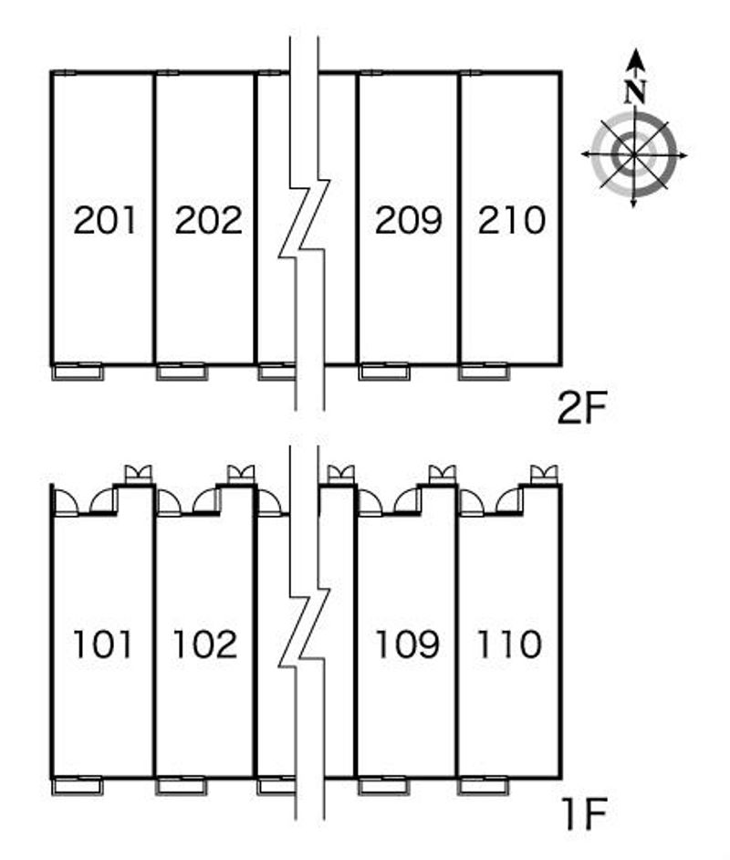レオパレスＦＵＪＩＮＯＩ 間取り配置図