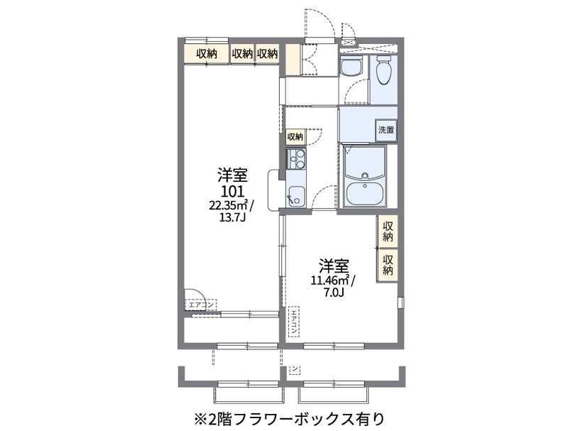 レオパレスアルタフォレⅤ 間取図