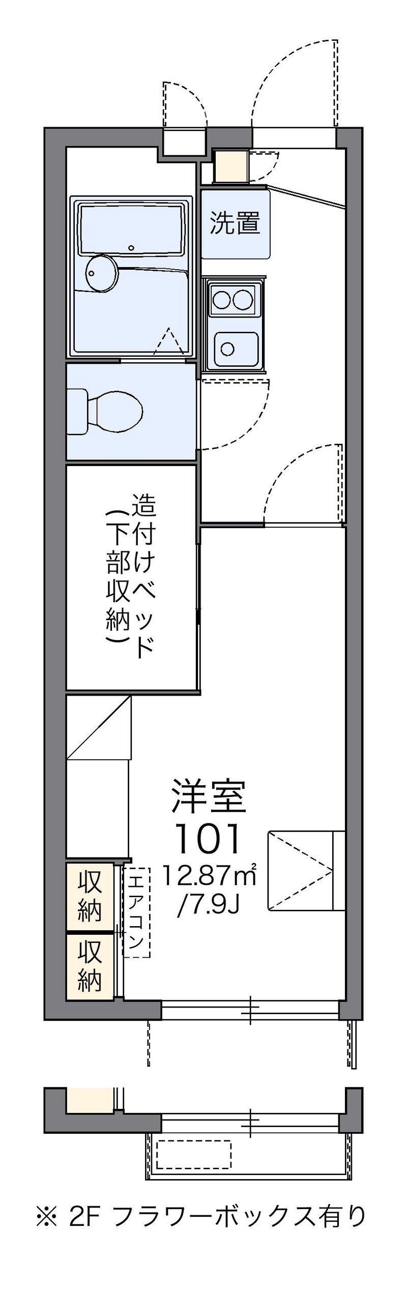レオパレス梅花 間取図