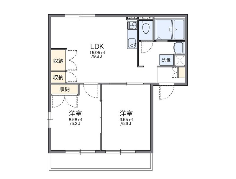 レオパレスクレヨンハウス 間取図
