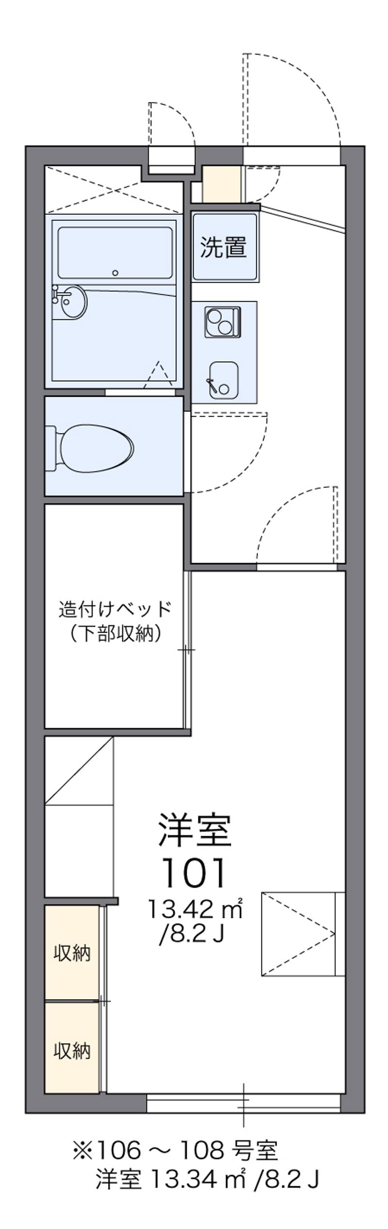 レオパレス谷山 間取図