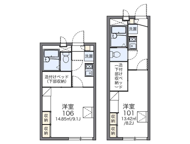 レオパレスルーチェ　旭町 間取図