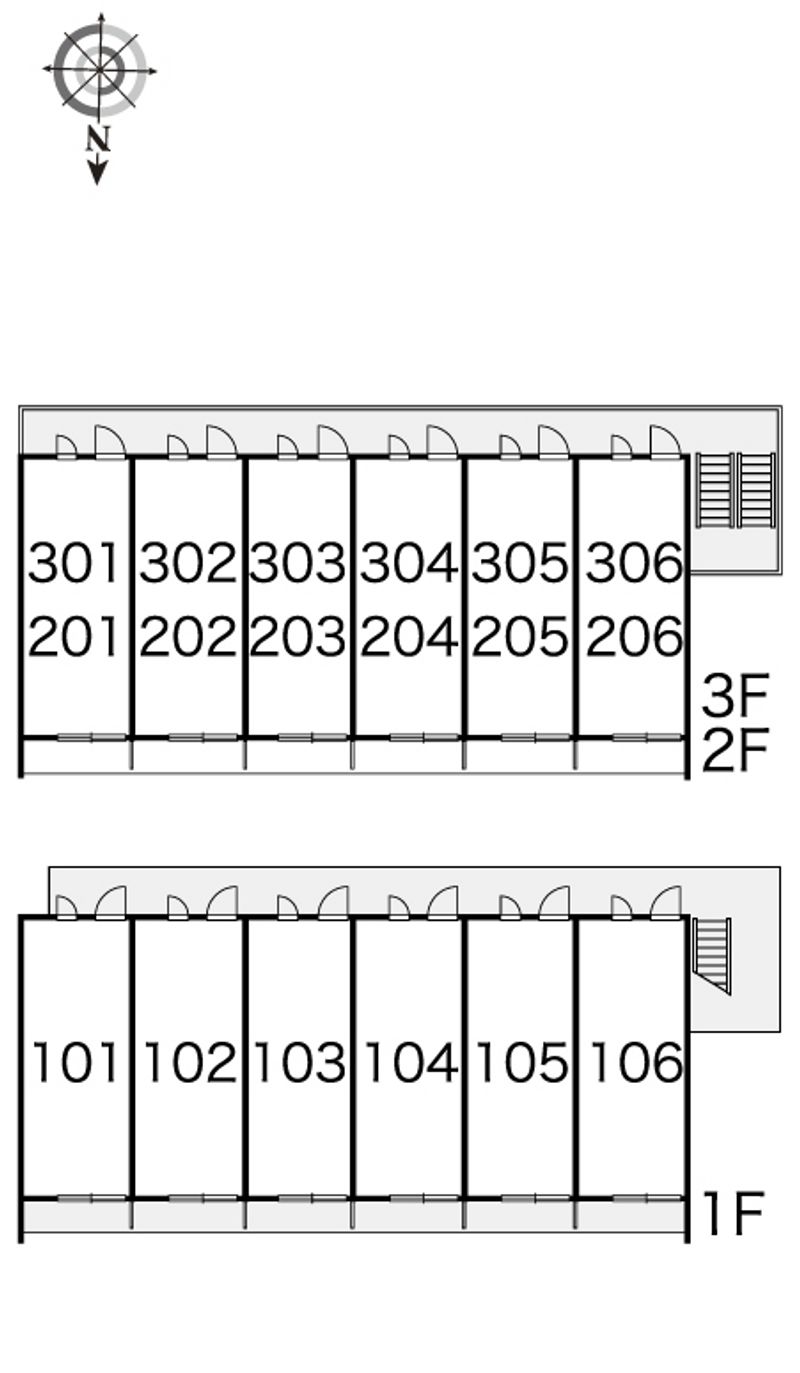 レオパレスシェモアⅢ 間取配置図