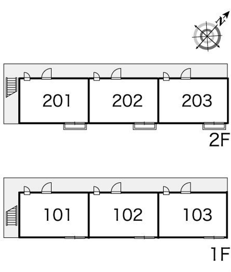 レオパレスウエストパレスⅠ 間取配置図