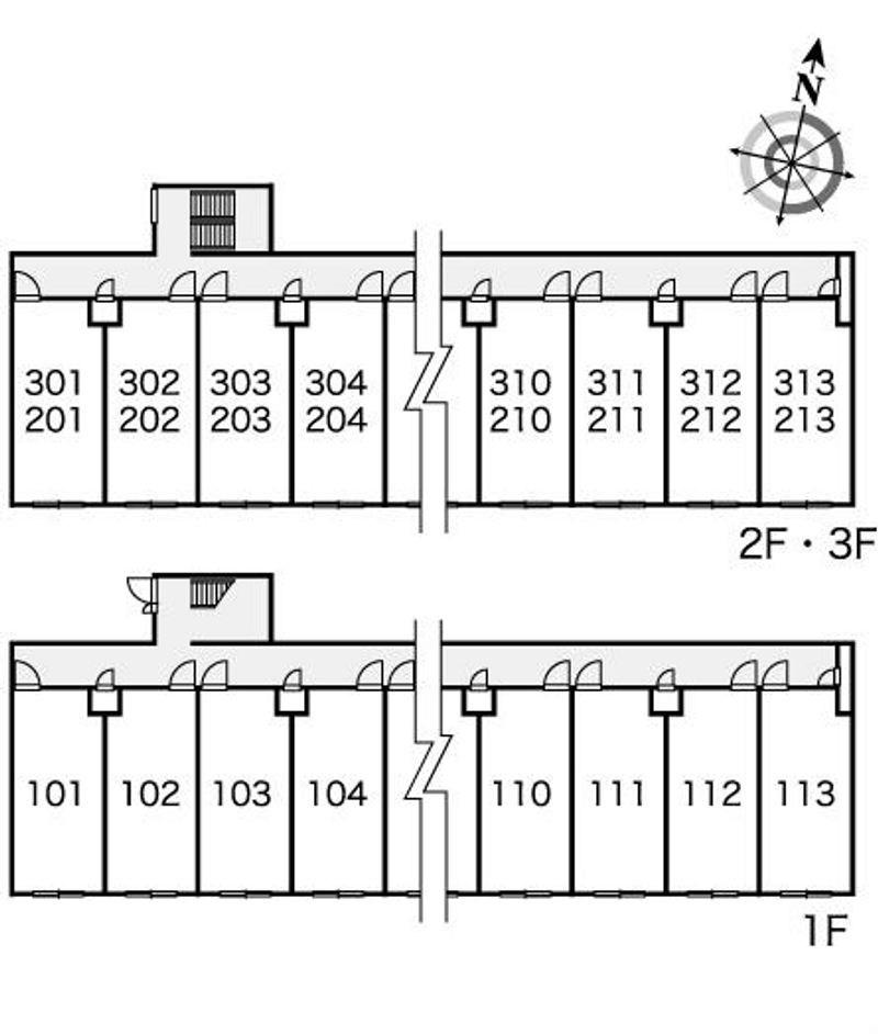 レオパレスセントラル南４条Ｂ 間取配置図
