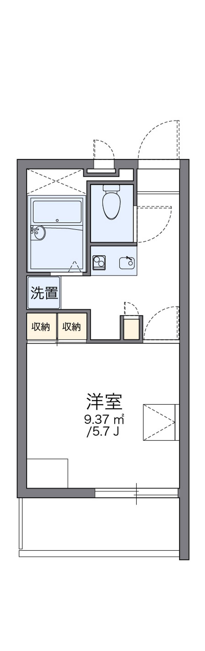 レオパレスＲｙｕｓｅｉ中道通 間取図