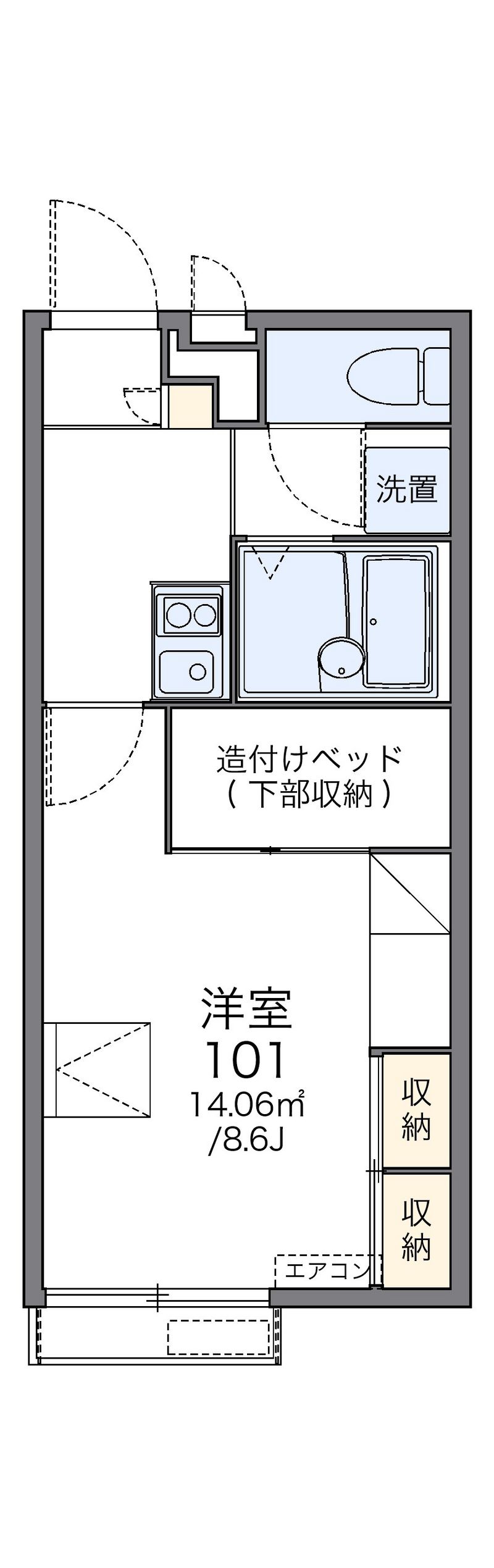 レオパレスエル　クレイン 間取図