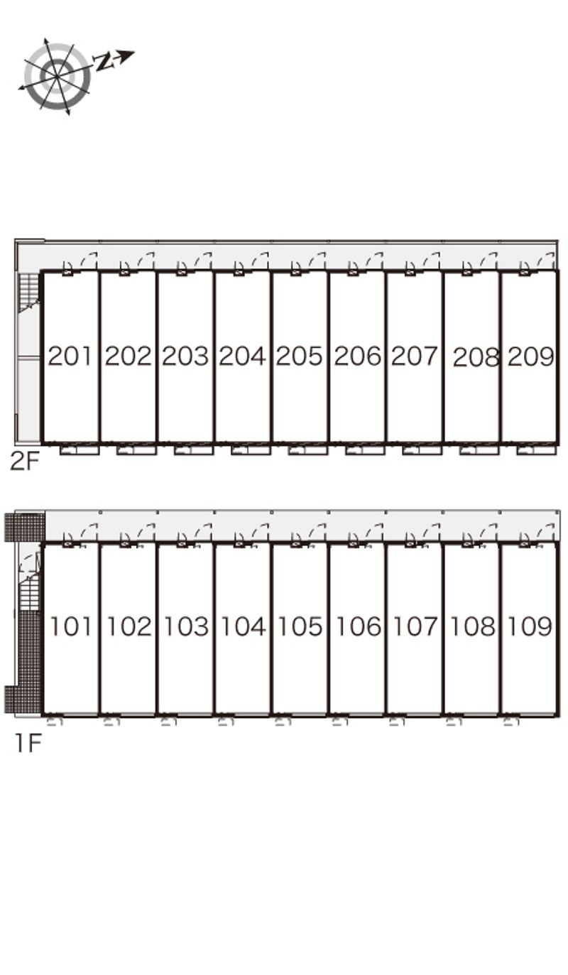 レオパレスはぴねすはうすⅡ 間取り配置図