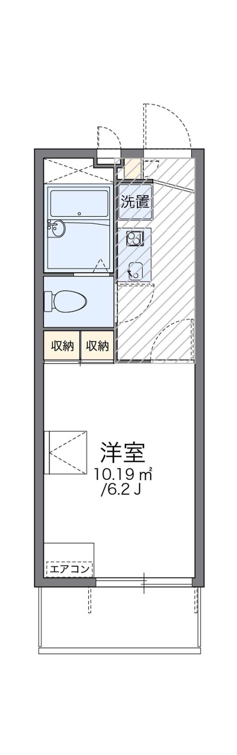 レオパレスピーフス 間取図