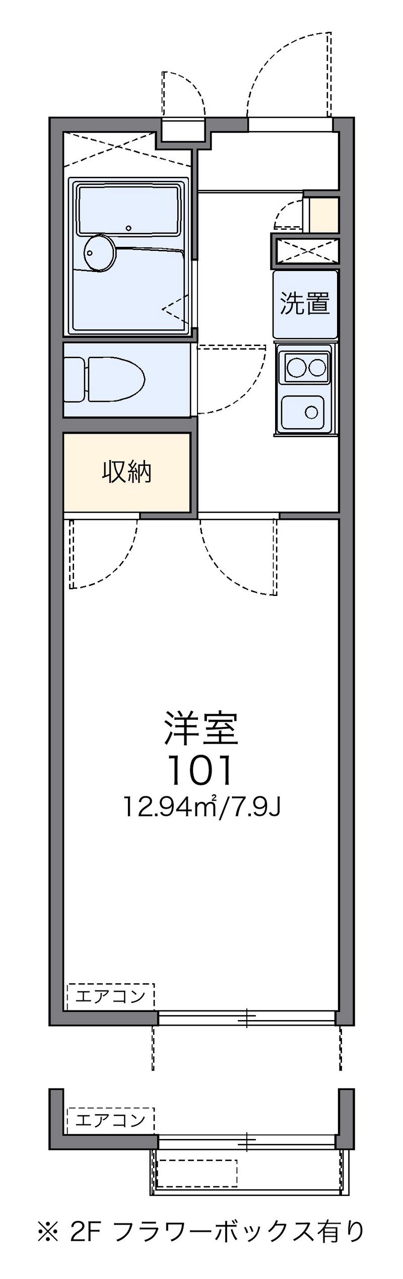 レオパレス富田林西 間取図