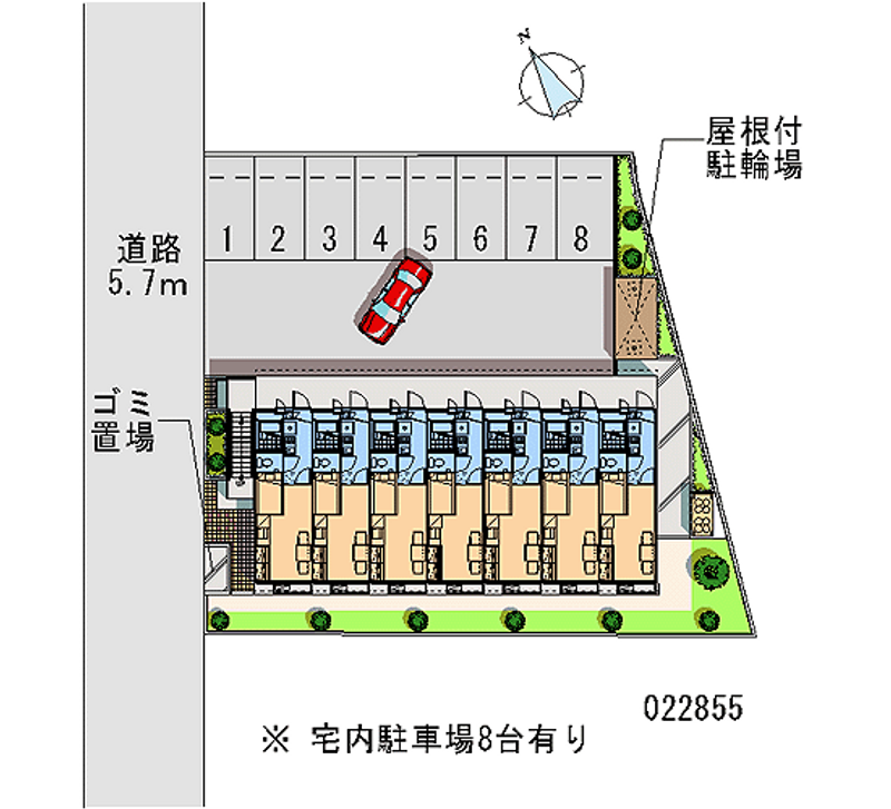 レオパレス花の木 月極駐車場