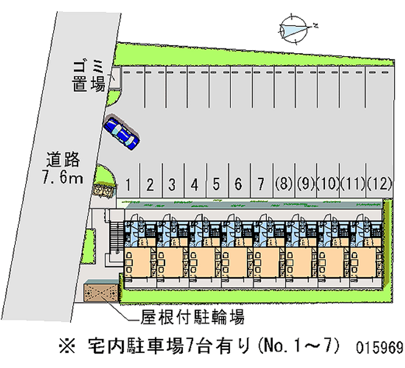 レオパレスセジュール弐番館 月極駐車場