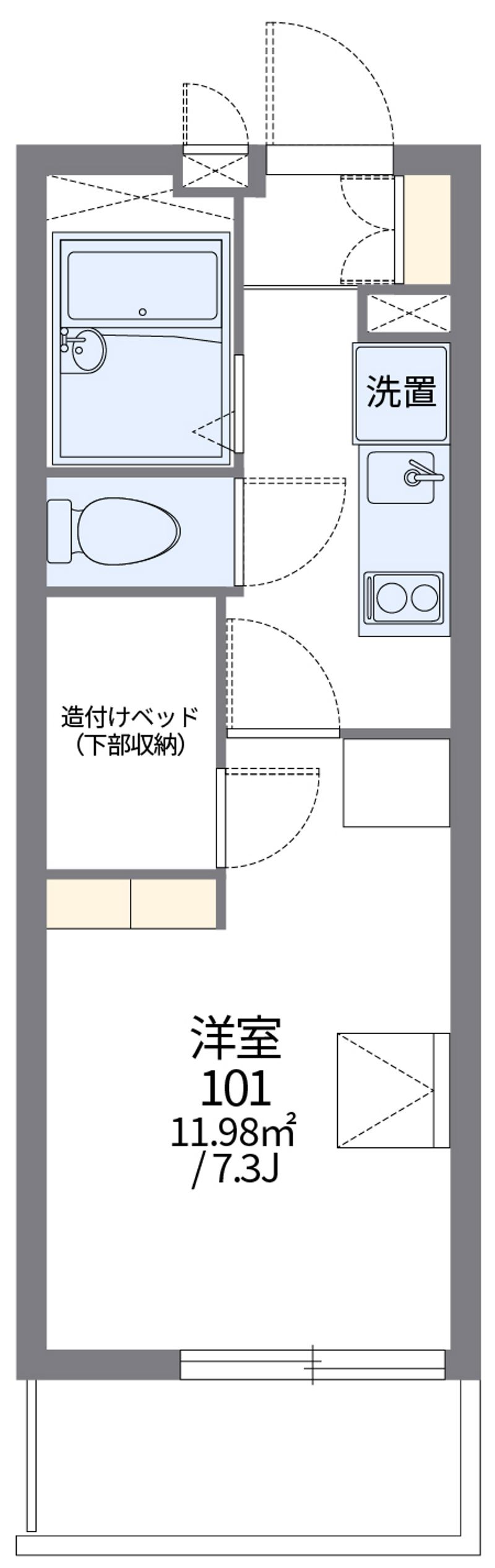 レオパレス美園 間取図