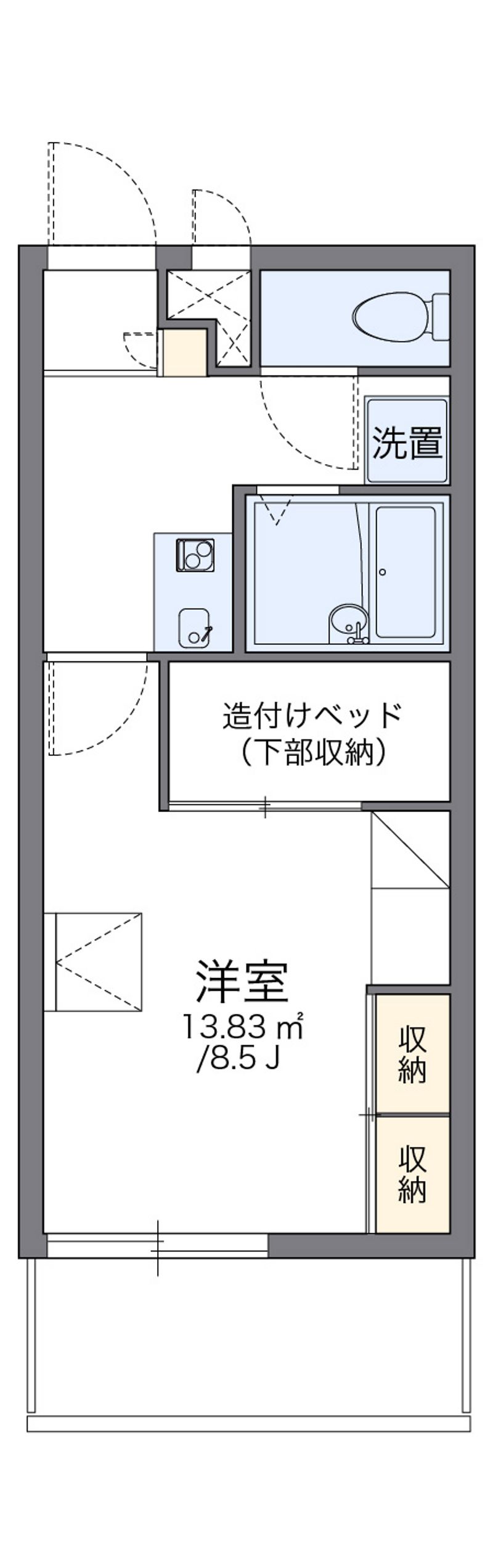 レオパレス北谷Ⅱ 間取図
