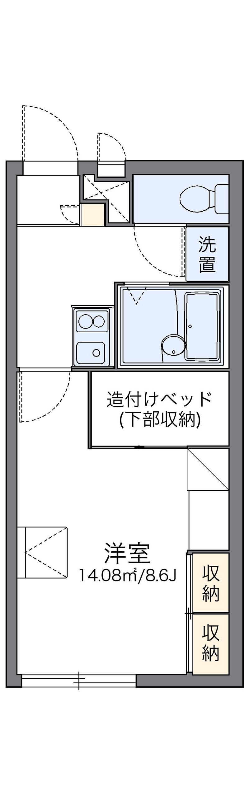 レオパレスベルラトゥール 間取図