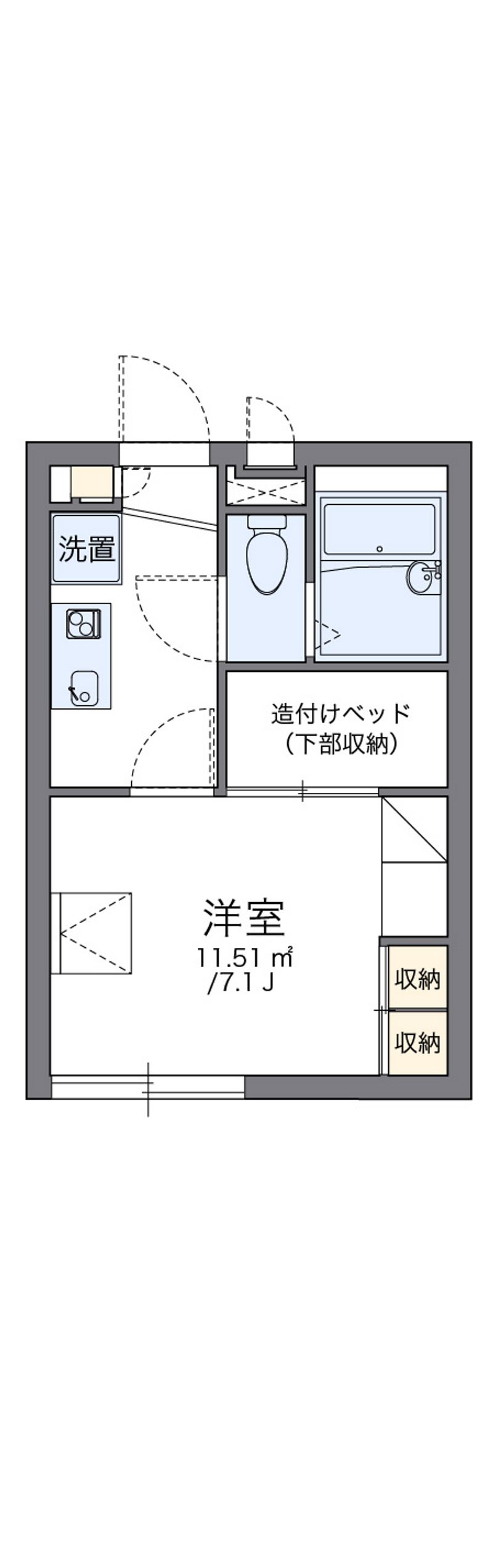 レオパレスリバーサイド住吉 間取り