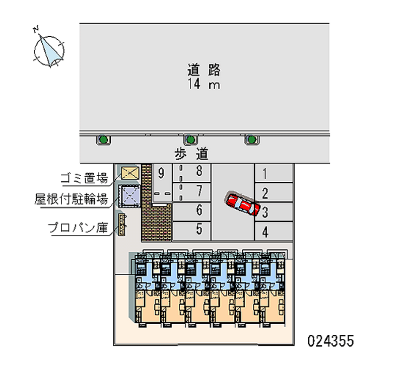 レオパレスグリーン 月極駐車場