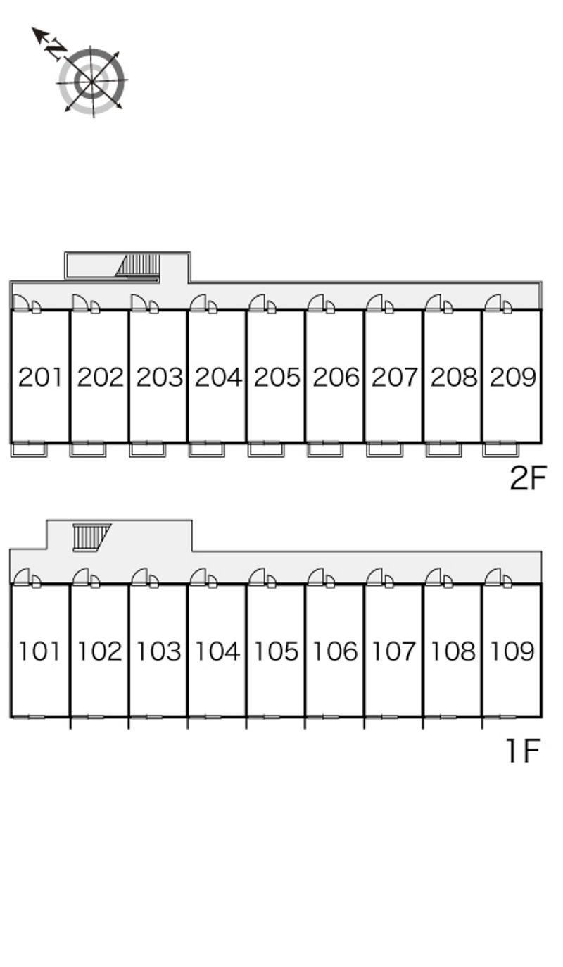 レオパレスアリエスニヤ 間取配置図