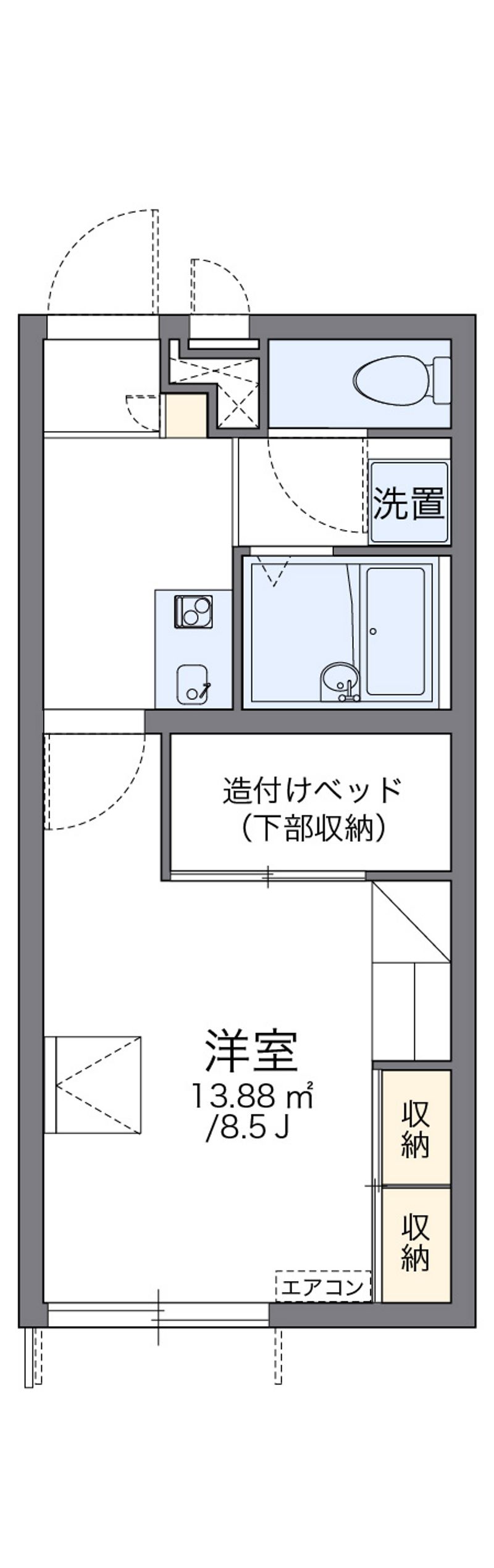 レオパレスウィッシュ 間取図