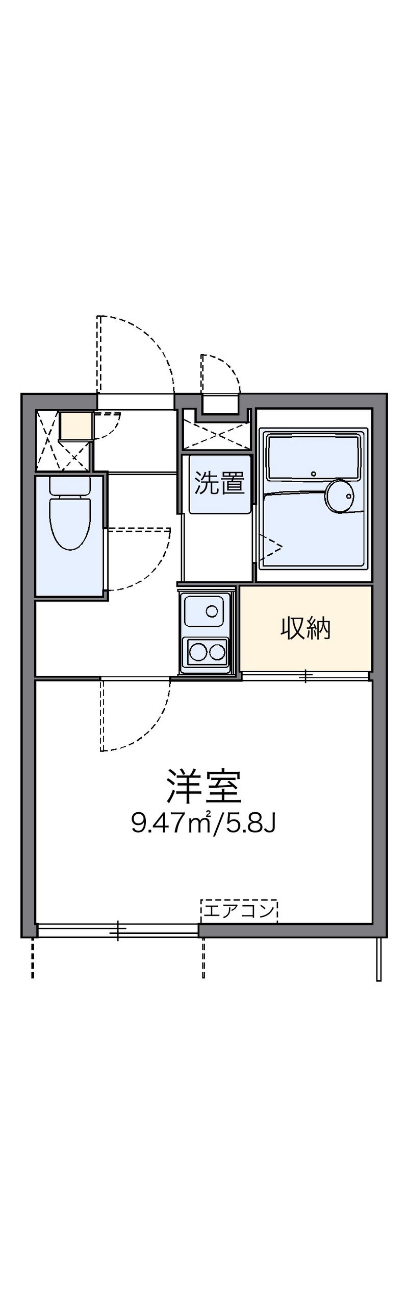 レオパレスサウスフィールド六浦 間取り