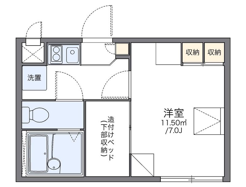 レオパレスクレール千代川 間取図