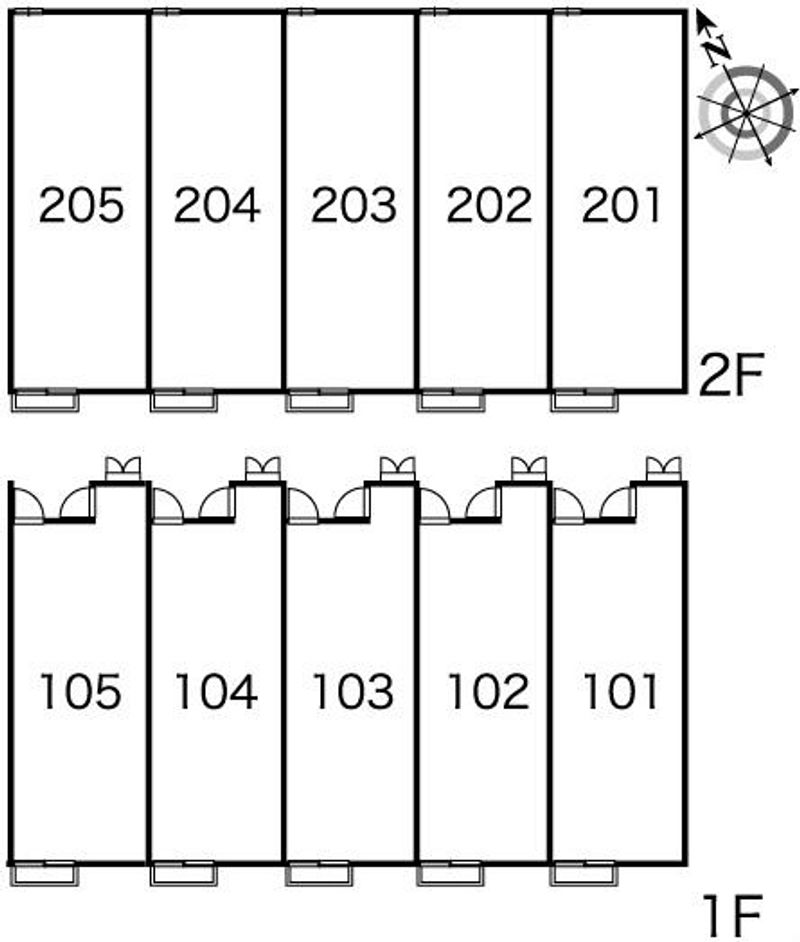 レオパレス五月丘 間取配置図