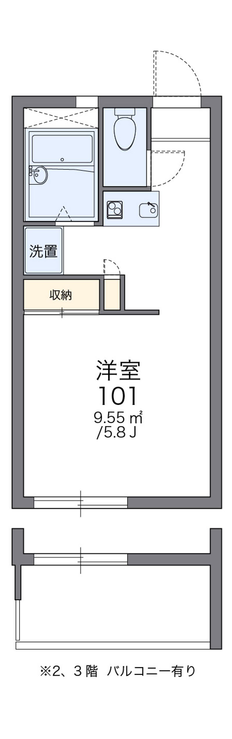 レオパレスエスパドン 間取図