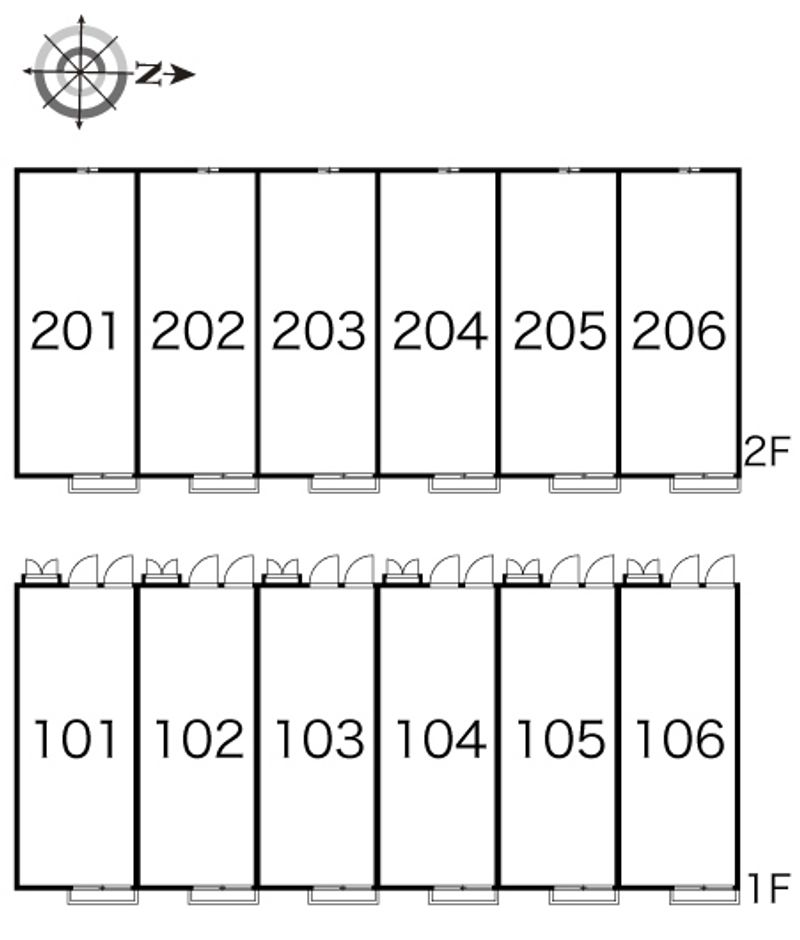 レオパレスＭＭＳ美 間取り配置図