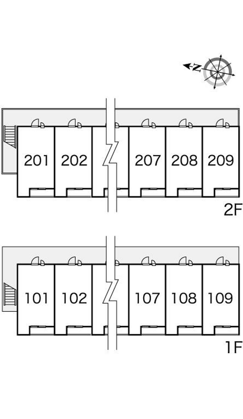 レオパレスメーテルベ 間取配置図
