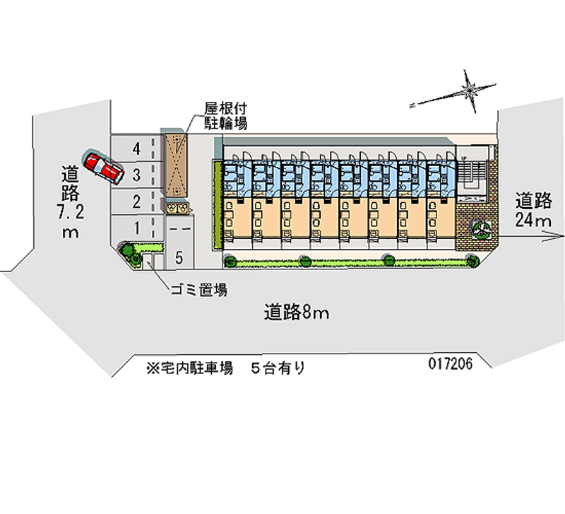 レオパレス桂 区画図