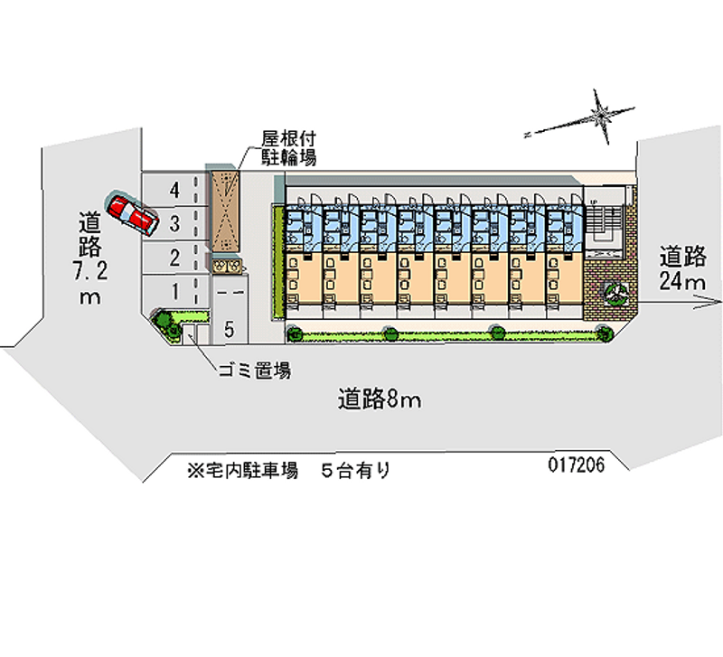 レオパレス桂 月極駐車場