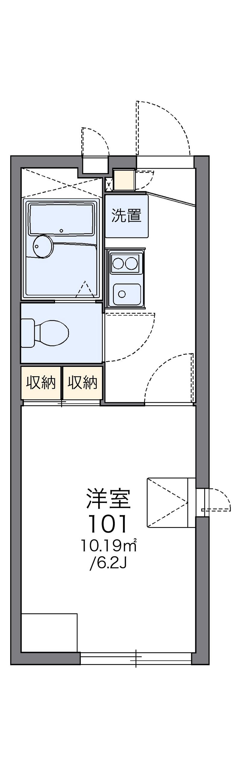 レオパレス魚崎 間取図