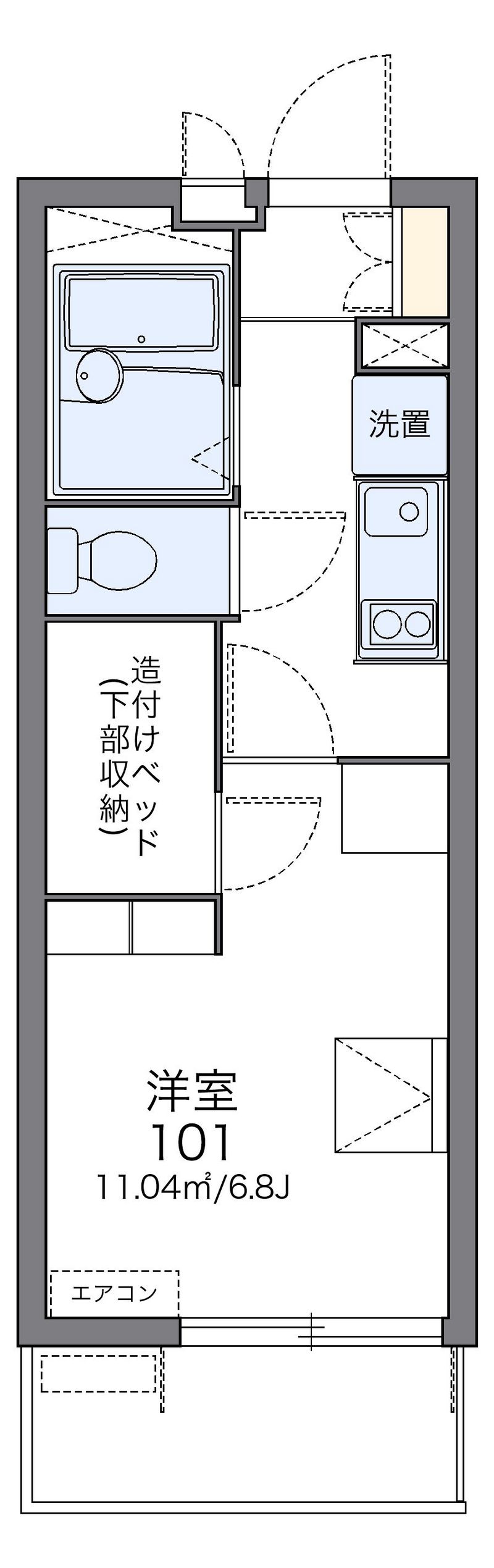 レオパレスプランドール八ヶ崎 間取図