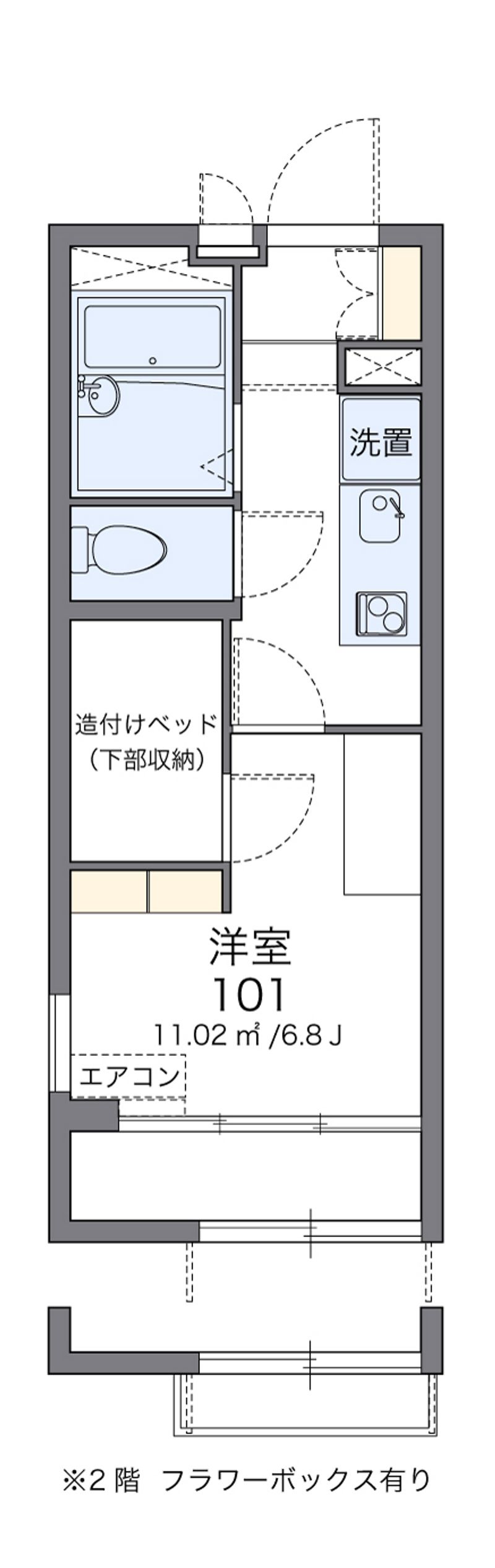 レオパレスフェチュール武井 間取図
