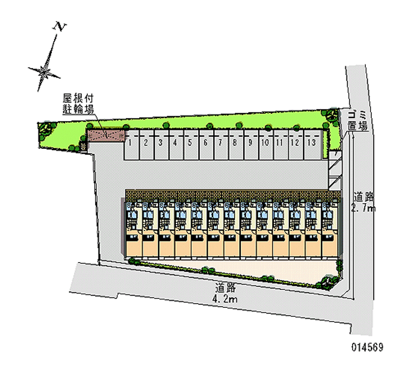 14569 bãi đậu xe hàng tháng