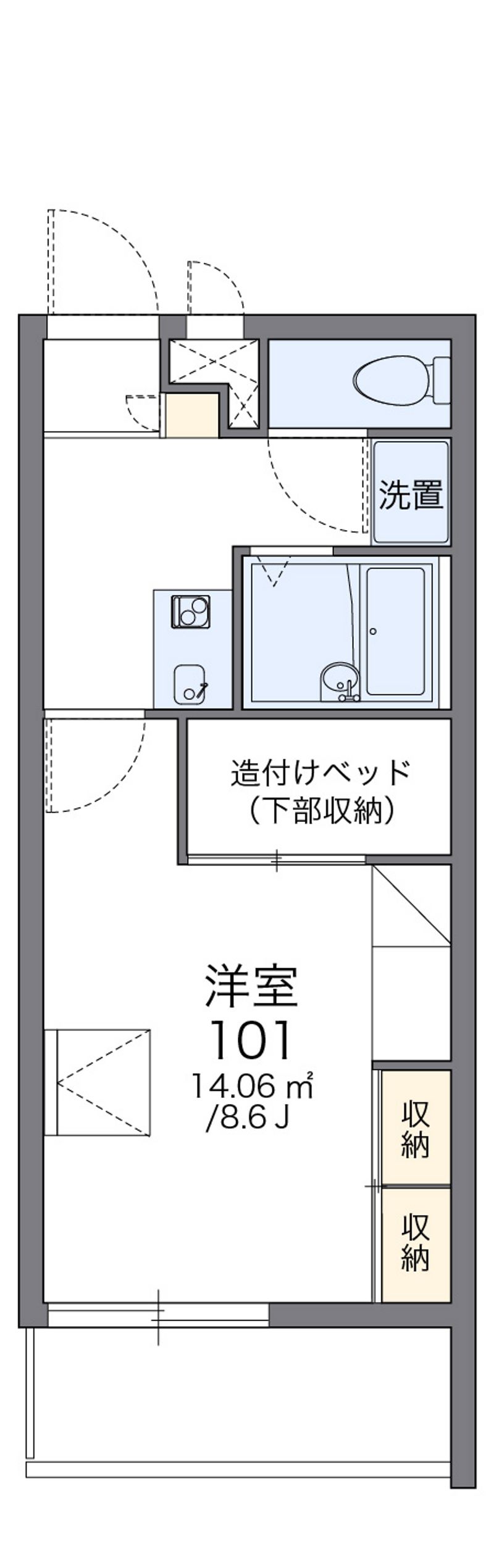 レオパレスみどり 間取図