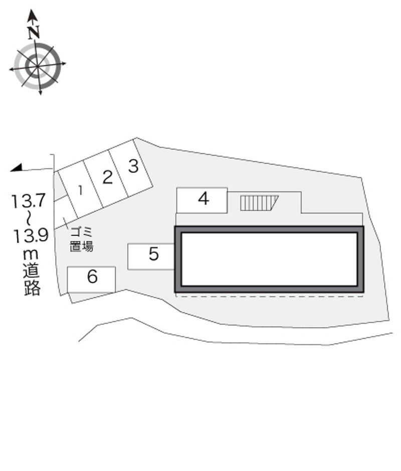 レオパレスグリーンビュー 配置図