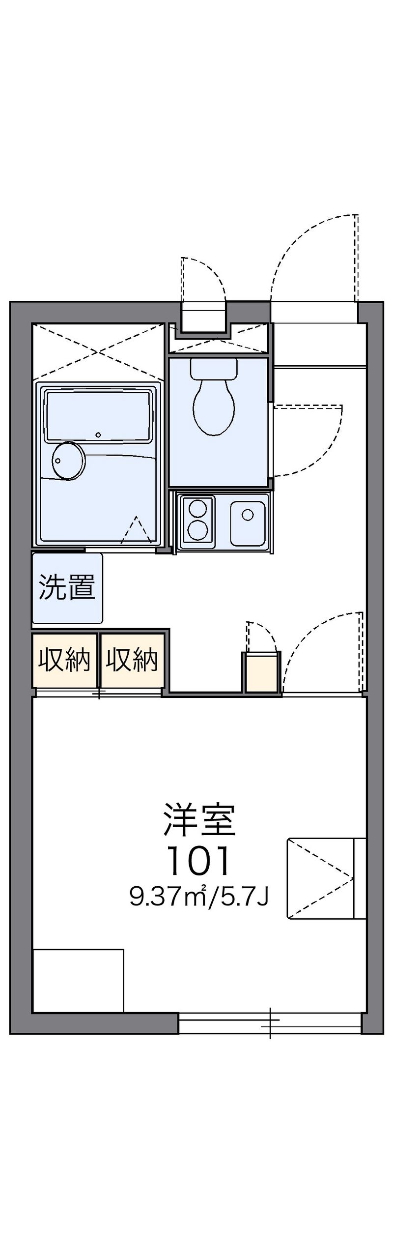 レオパレスサクラの小道 間取図