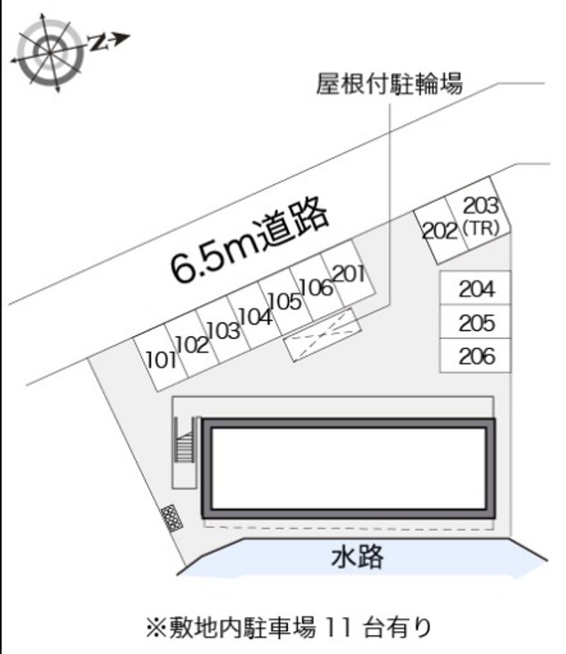 レオパレスブルースカイⅡ 駐車場