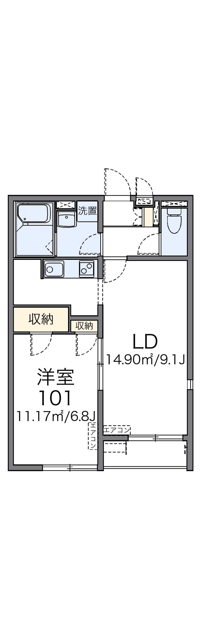 レオパレストリニティコート諏訪 間取図