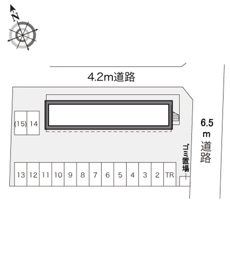 レオパレストレディオス 駐車場