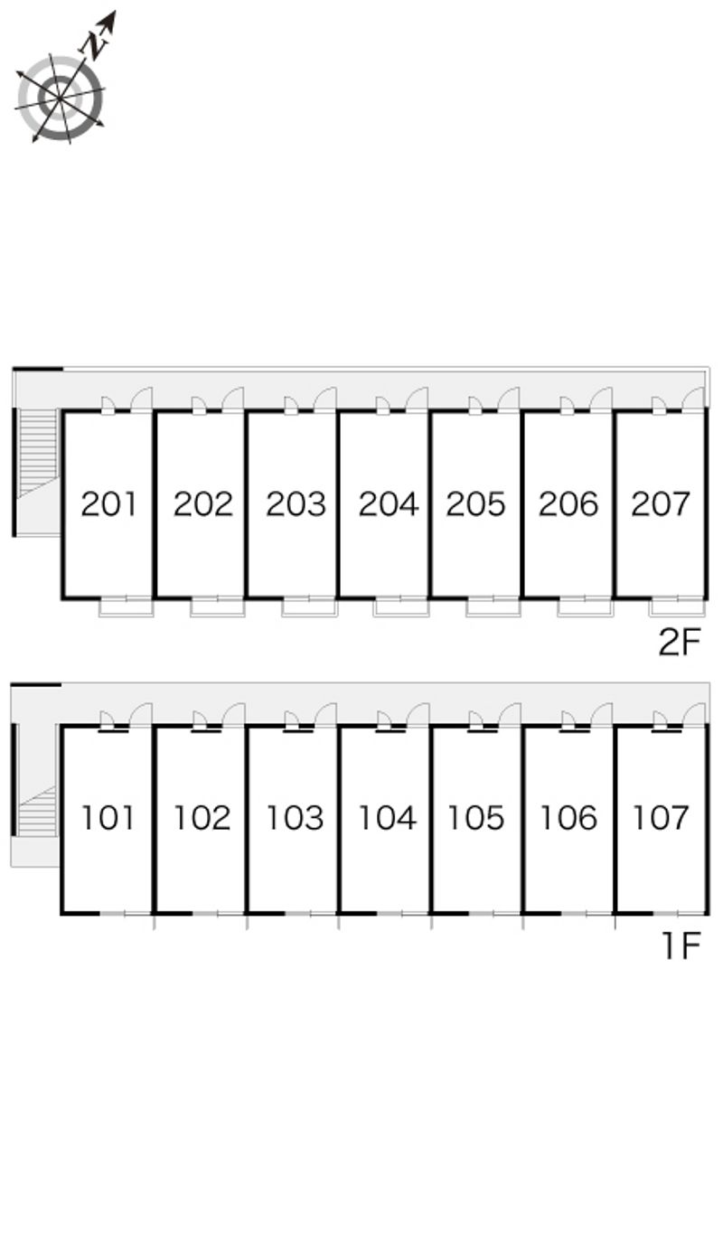 レオパレスシャルマン　セゾン 間取配置図