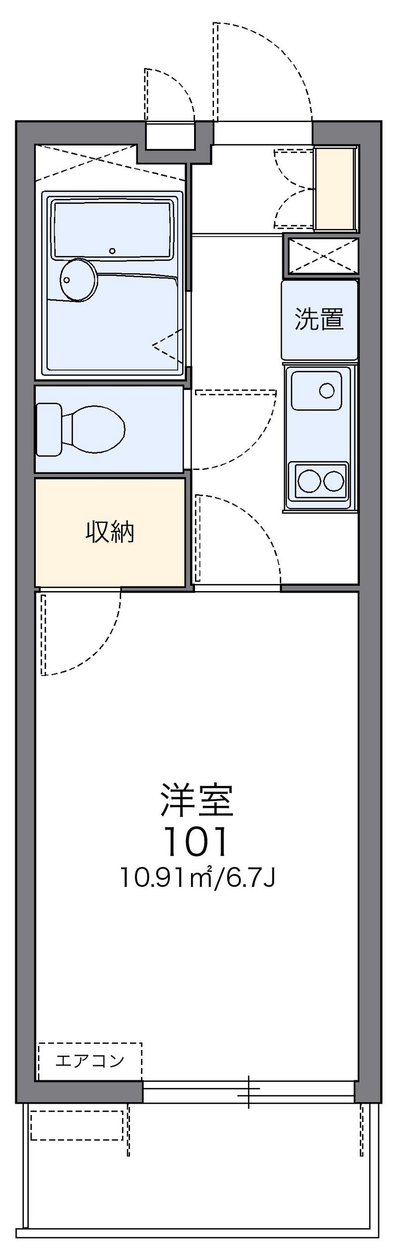 レオパレス田面 間取図