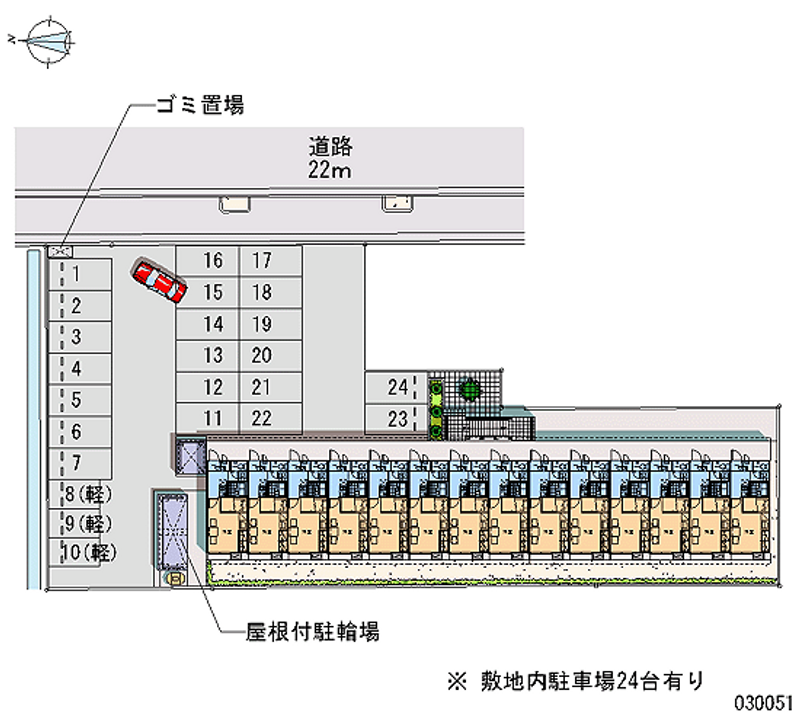 30051 Monthly parking lot