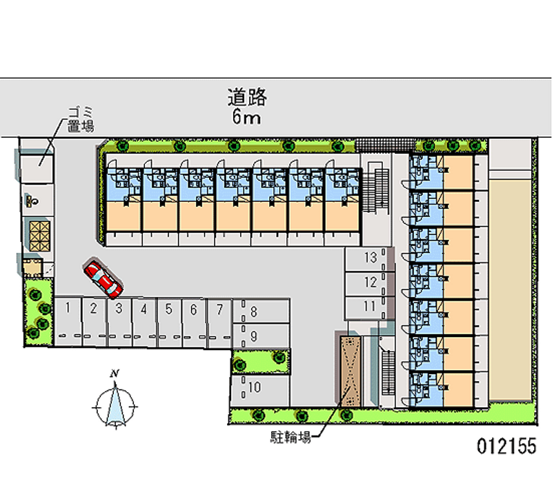 レオパレスシリウス戸田 区画図